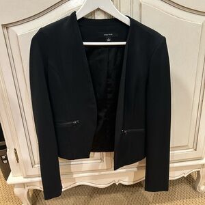 Black blazer jacket size small with zipper pockets